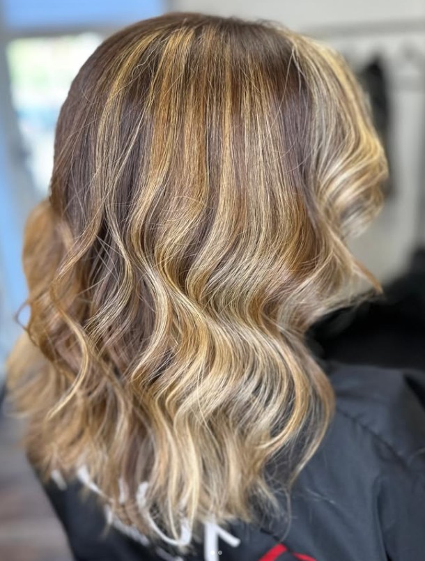 Dimensional balayage and glossy waves by Root 6